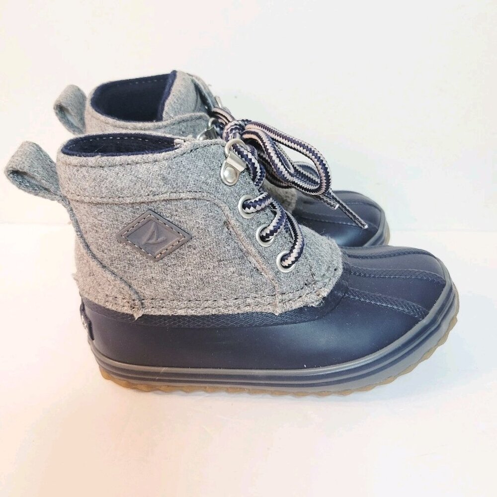 Sperry Bowline Boot Shoes Toddler 7M Blue & Gray Unisex
